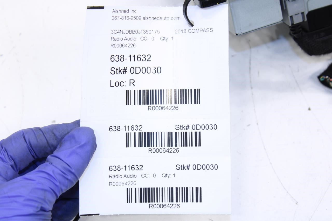 2017-2019 Jeep Compass Latitude Audio Radio Receiver Uconnect with 7'' Display - Alshned Auto Parts