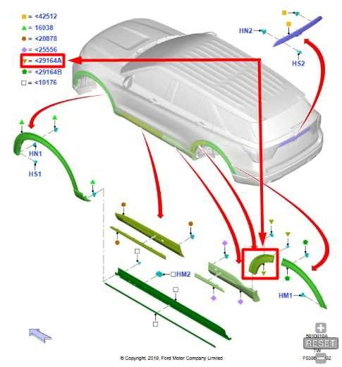 20-24 Ford Explorer Rear Right Quarter Wheel Arch Molding LB5B-28654-ACW *ReaD* - Alshned Auto Parts