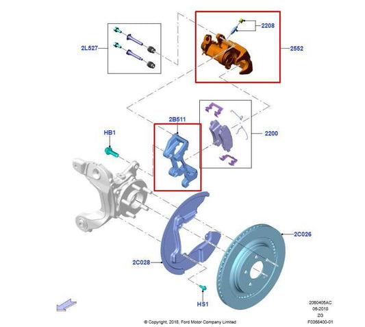 2015-2023 Ford Mustang GT Rear Right and Left Driver Side Brake Disc Caliper - Alshned Auto Parts