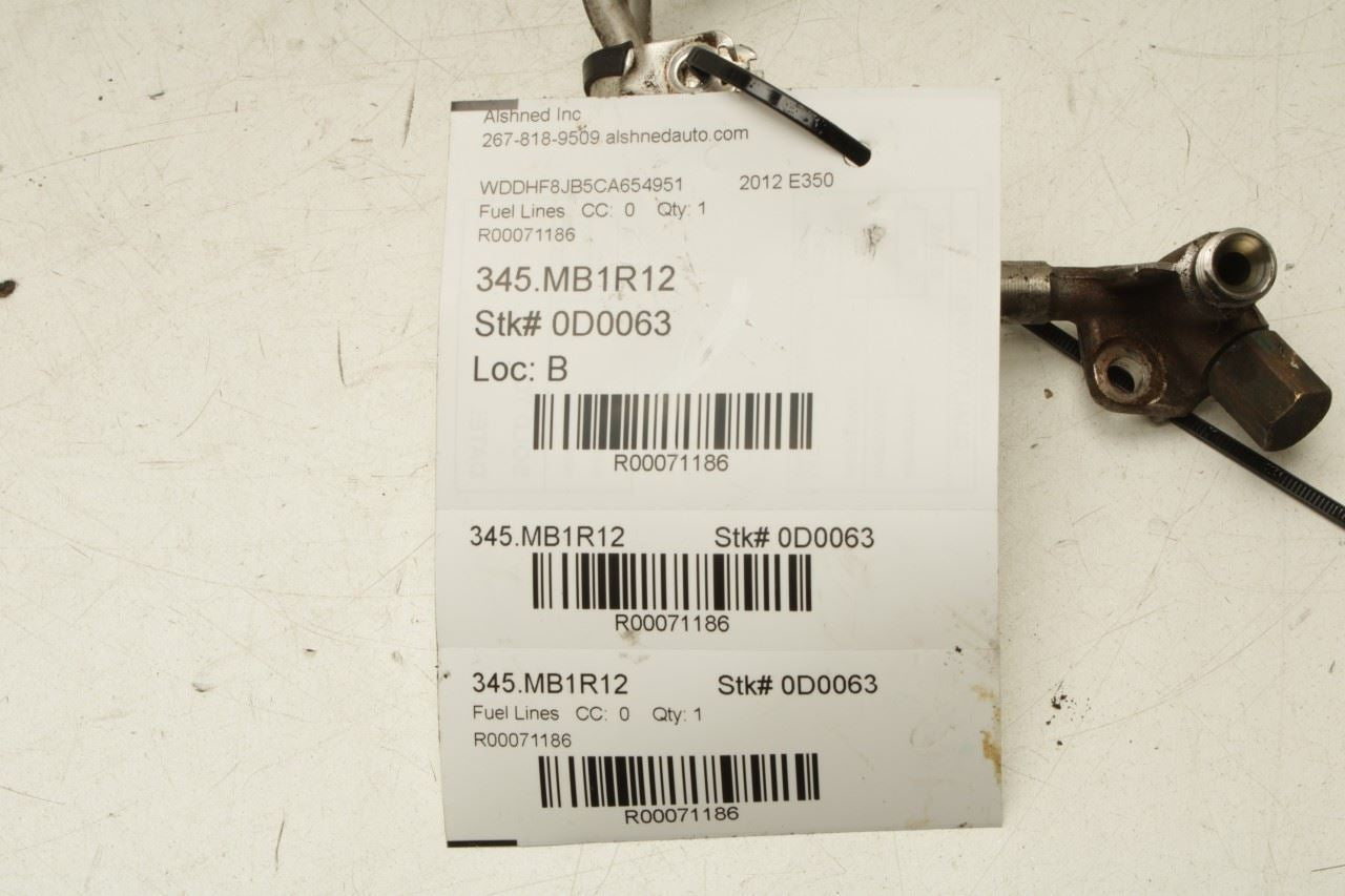 10-16 Mercedes-Benz E350 Sport 4Matic 3.5L AWD Fuel High Pressure Line Hose Pipe - Alshned Auto Parts