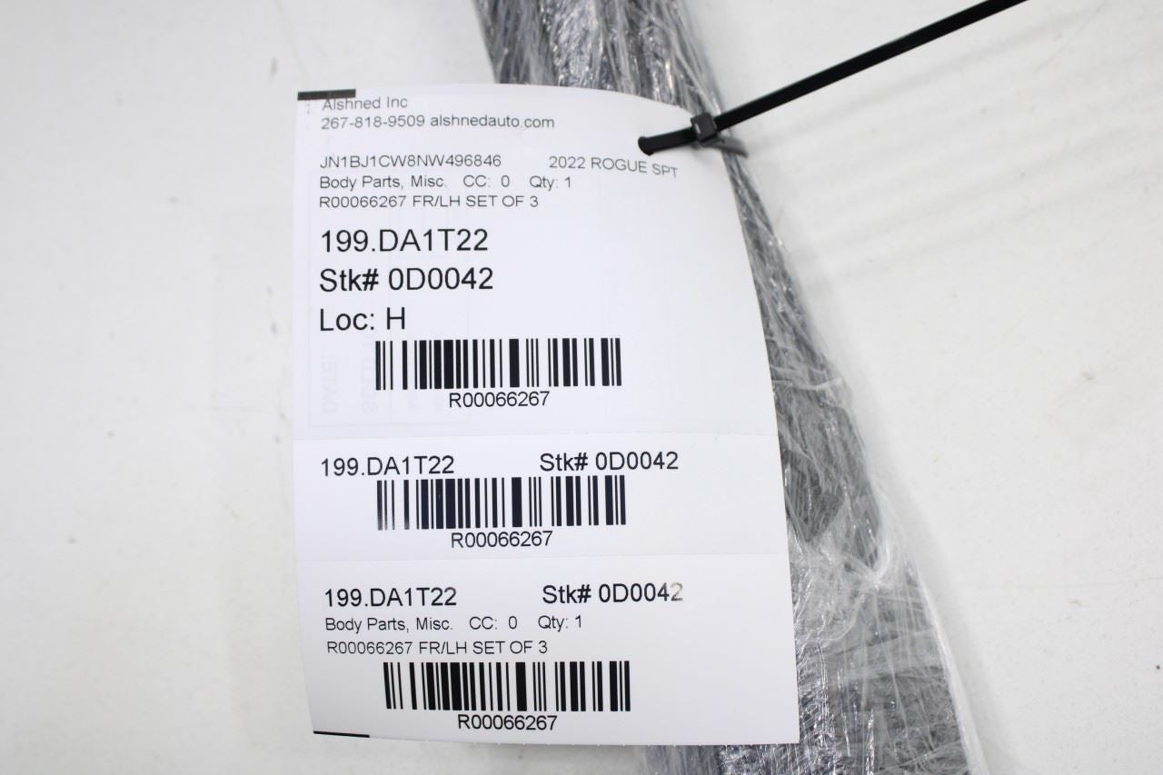 17-22 Nissan Rogue Sport SL AWD FR LH Door Run Channel Belt Outer Inner Molding - Alshned Auto Parts