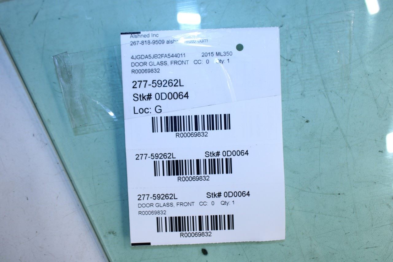 2012-2015 Mercedes-Benz ML350 Front Left Door Window Glass 166-720-00-20 OEM - Alshned Auto Parts