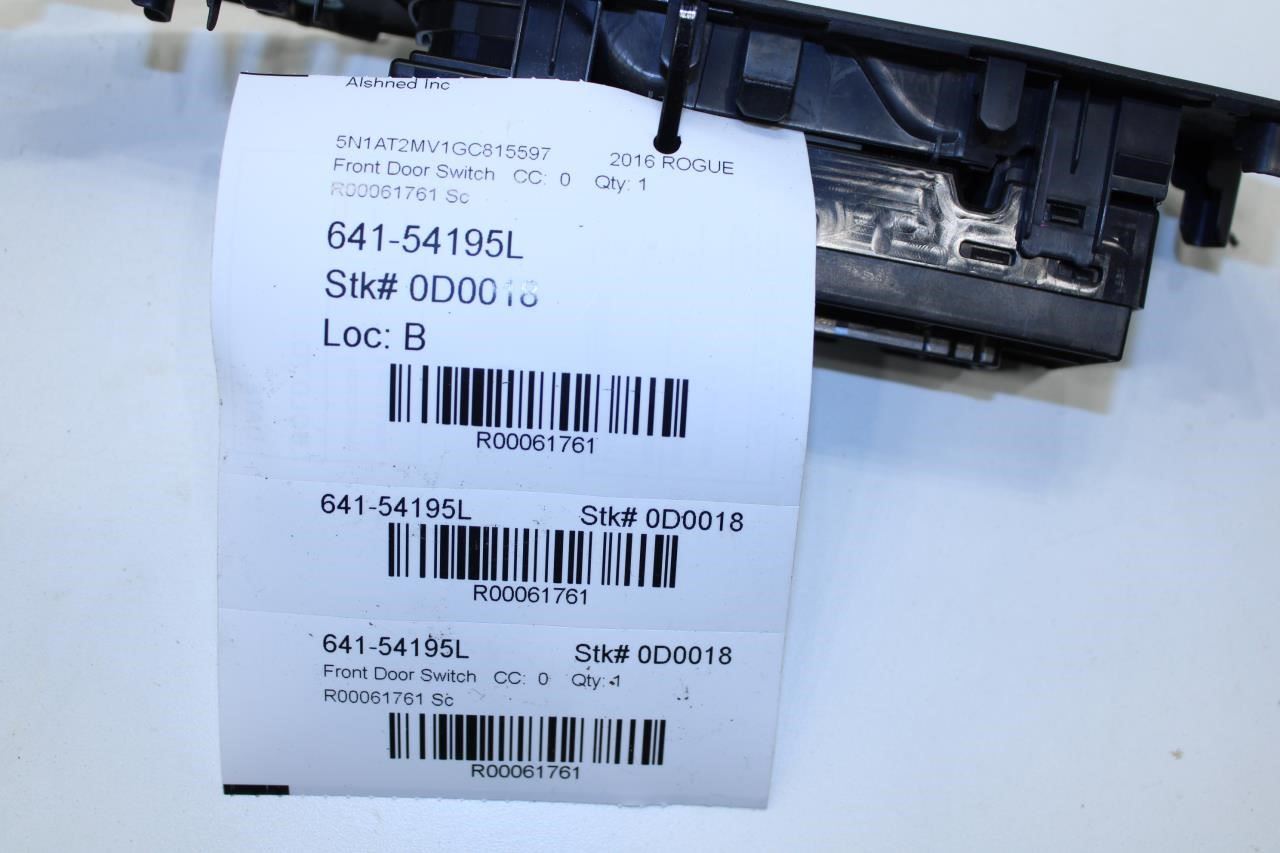 14-2020 Nissan Rogue SV FR LH Driver Side Master Power Window Switch 25401-4BA5A - Alshned Auto Parts