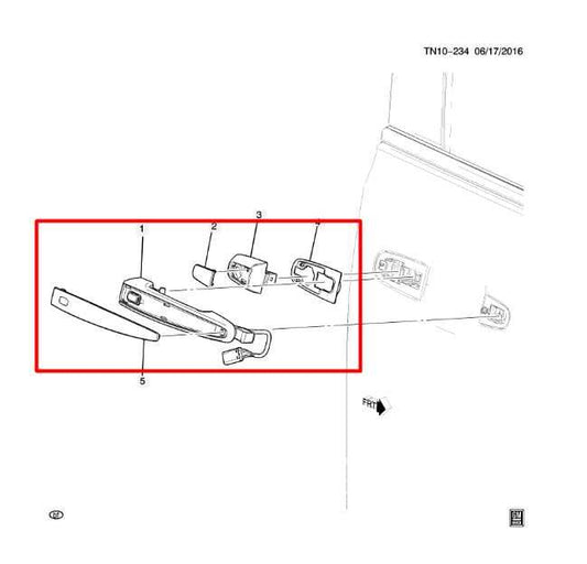 2018-2024 GMC Terrain Denali Rear Right Side Door Exterior Handle 13521803 OEM - Alshned Auto Parts