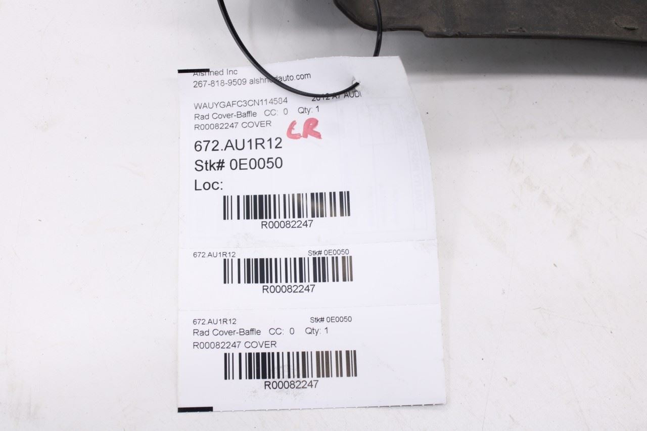 12-15 Audi A7 Premium AWD Front Radiator Core Support Upper Panel Shield *ReaD*11