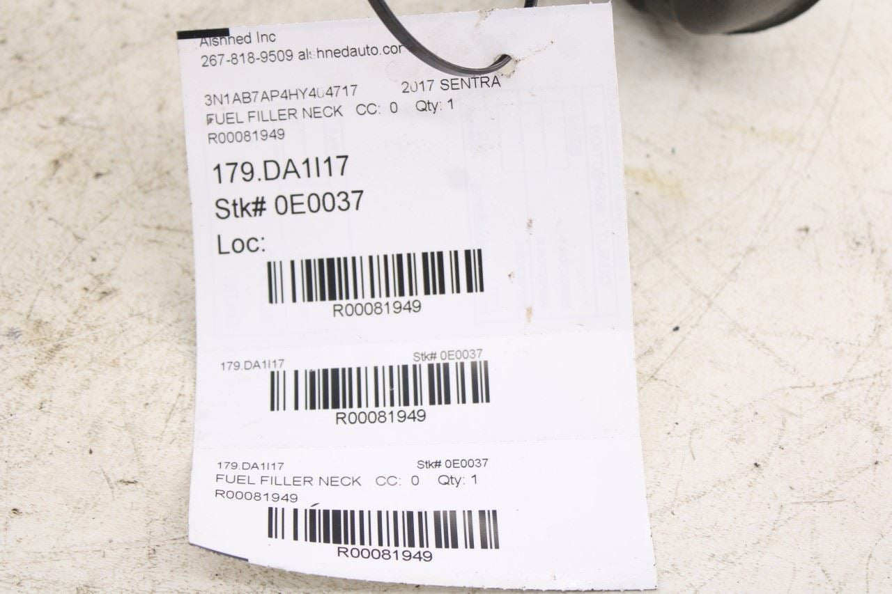 2015-2019 Nissan Sentra SV 1.8L Fuel Filler Neck Hose Tube Pipe 17220-4AF1A OEM9