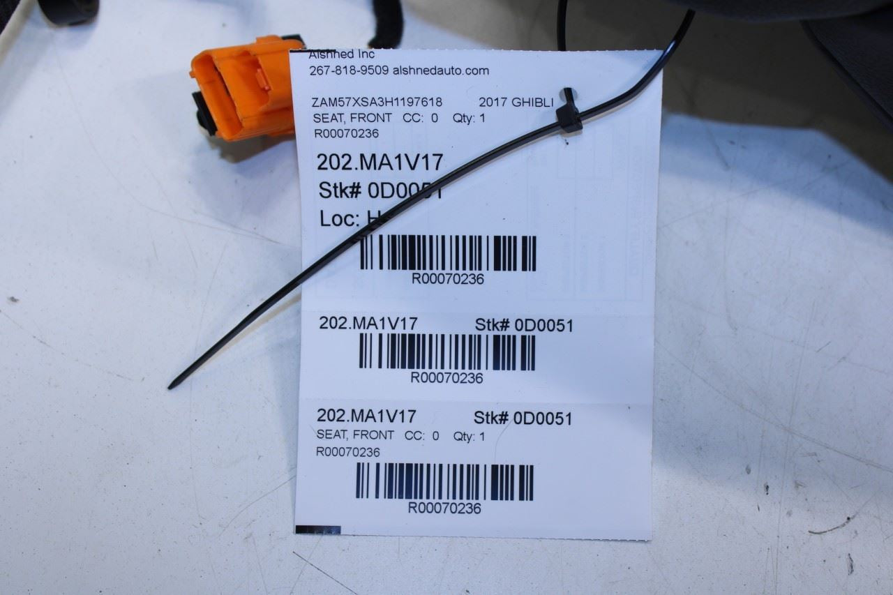17-21 Maserati Ghibli Front Left Seat Backrest Upper Cushion w/ Headrest *ReaD* - Alshned Auto Parts