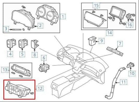 2013-2015 Acura RDX AC Heater Temperature Climate Control 79600-TX4-A41ZB OEM - Alshned Auto Parts