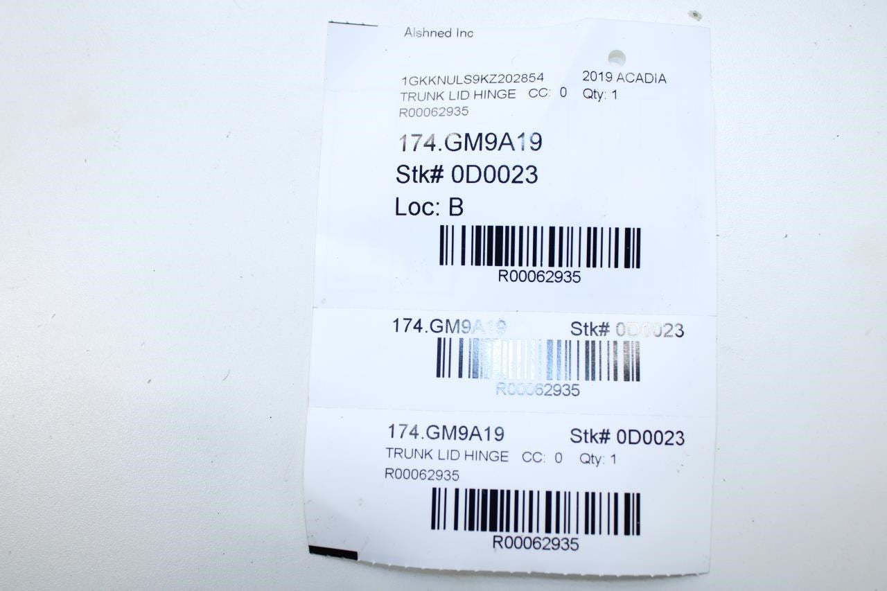 2017-2023 GMC Acadia SLT-1 Rear Liftgate RH and Left Side Hinge Set 84102006 OEM - Alshned Auto Parts