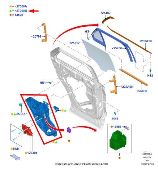 20-25 Ford Explorer RR LH Door Window Regulator w/ Carrier LB5Z-5827009-A *ReaD* - Alshned Auto Parts