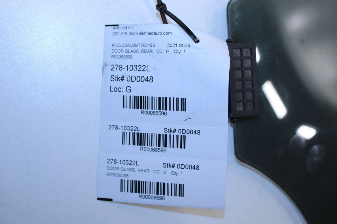 2020-2025 KIA Soul LX Rear Left Driver Side Door Window Glass 83410-K0520 OEM - Alshned Auto Parts