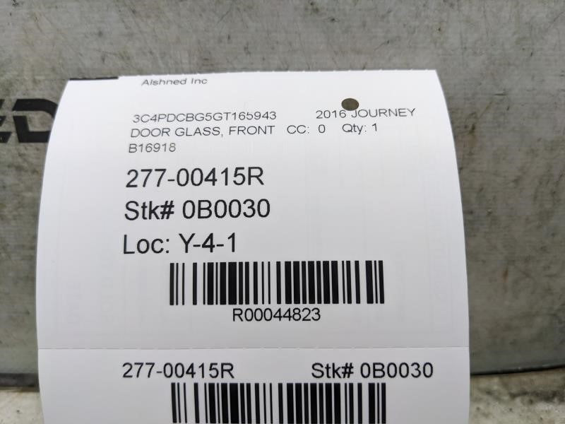 2012-2018 Dodge Journey Front Right Side Door Glass 5076886AD OEM - Alshned Auto Parts