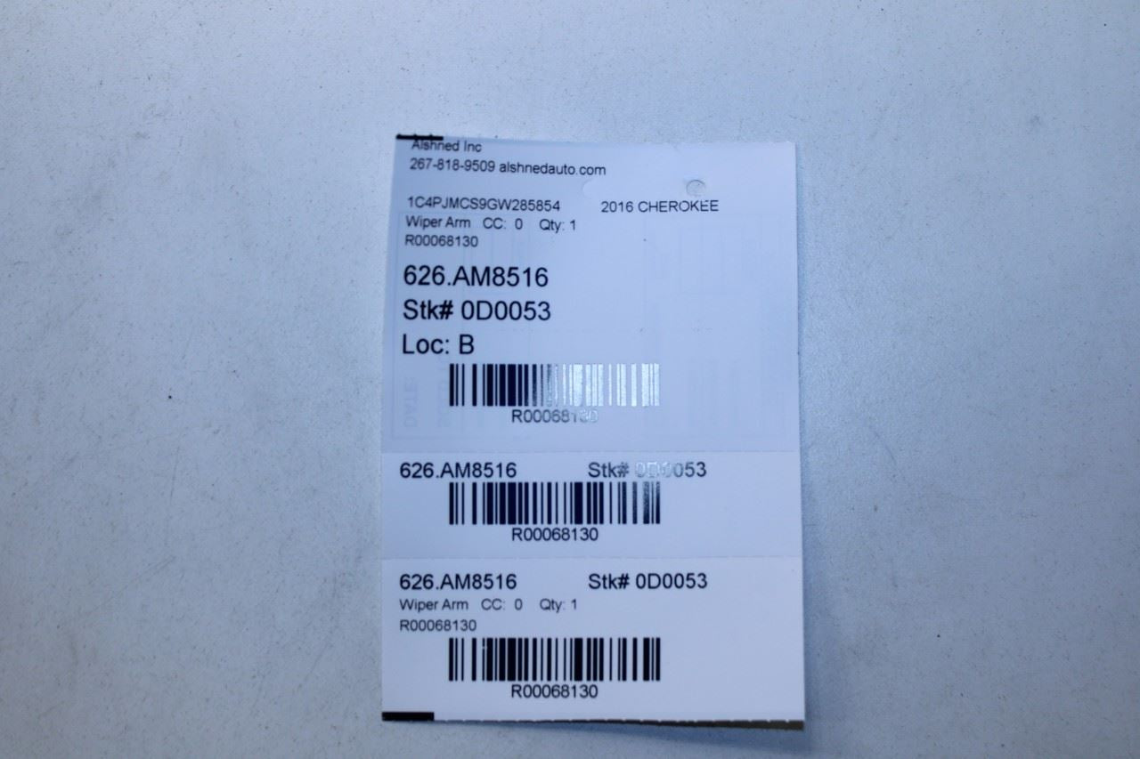2014-23 Jeep Cherokee 75th Anniversary Front Left and Right Wiper Arm 68197136AC - Alshned Auto Parts