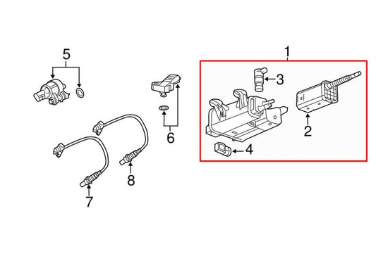 10-17 GMC Terrain SLE 3.0L Fuel Vapor Evaporator Emission Canister 23156464 OEM - Alshned Auto Parts