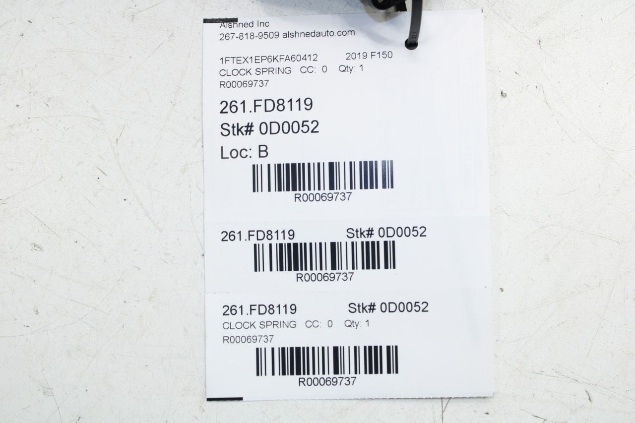 2015-2020 Ford F150 XL Super Cab 2.7L 4WD Steering Column Clock Spring w/ Cable - Alshned Auto Parts