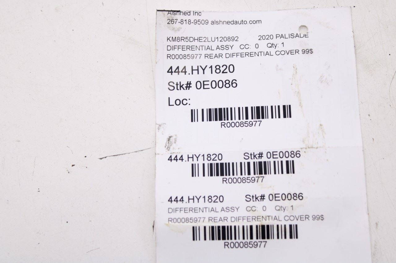 2020-26 Hyundai Palisade Limited AWD Rear Differential Housing Cover 53075-4G50015