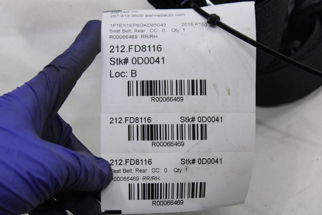 15-17 Ford F150 Super Cab Lariat Rear RH or LH Side 2nd Row Seat Belt Retractor - Alshned Auto Parts