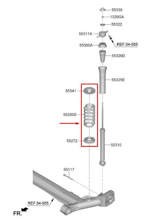 20-25 KIA Soul 2.0L Rear Right and Left Suspension Coil Spring Pair 55330-K0020 - Alshned Auto Parts