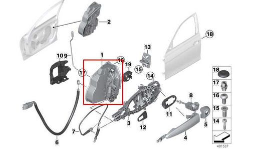 09-16 BMW 328I xDrive SULEV Front Left Side Door Lock Latch Actuator 51217229461 - Alshned Auto Parts