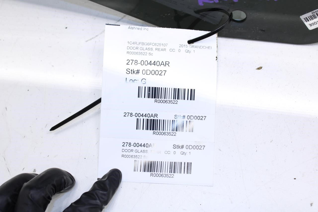 11-2020 Jeep Grand Cherokee Limited Rear Right Door Window Glass 68086588AA OEM - Alshned Auto Parts