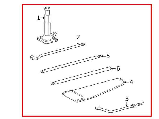 2005-2023 Toyota Tacoma 4WD Lift Jack Tool Kit Set w/ Bag 09111-04040 OEM - Alshned Auto Parts