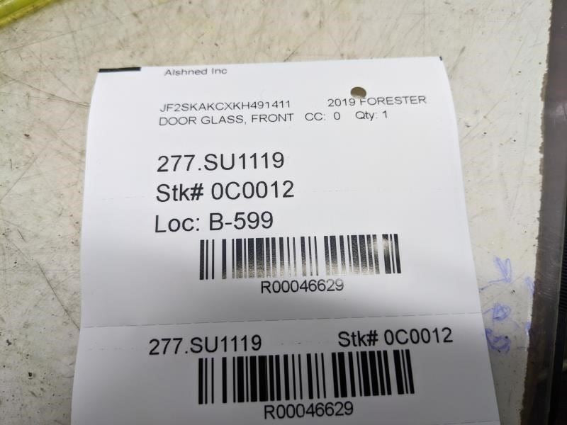 2019-2021 Subaru Forester Front Right Door Window Vent Glass 61012SJ100 OEM - Alshned Auto Parts