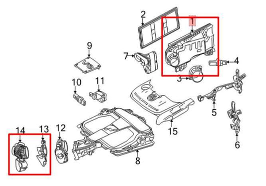 12-15 Mercedes-Benz ML350 Engine Air Intake Cleaner Housing w/ Duct Tube *ReaD* - Alshned Auto Parts