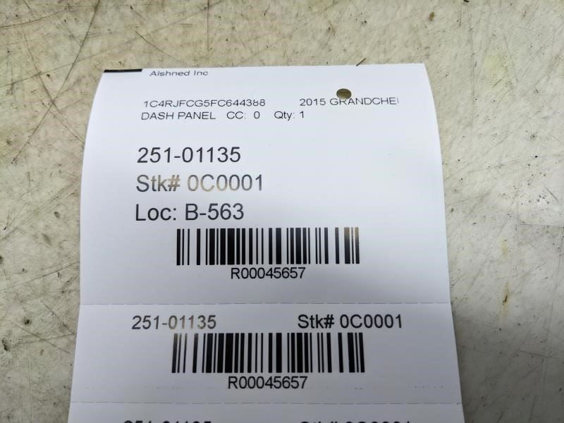 2015 Jeep Grand Cherokee Right Under Dash Cover Trim Panel 5RL08DX9AB OEM - Alshned Auto Parts