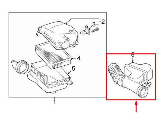 2015-23 Toyota Tacoma 3.5L Engine Air Cleaner Intake Resonator Duct 17880-0P230 - Alshned Auto Parts