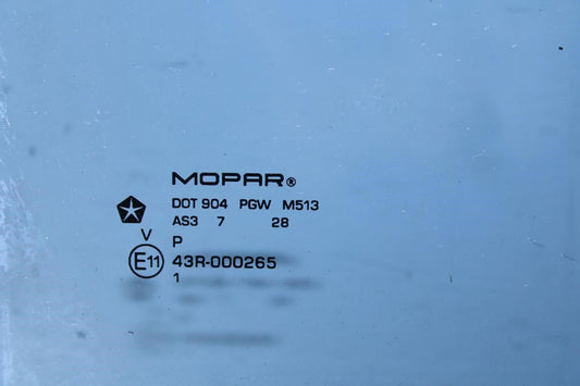 2009-2018 Jeep Wrangler Sahara RR RH Passenger Side Door Window Glass 55395734AA - Alshned Auto Parts