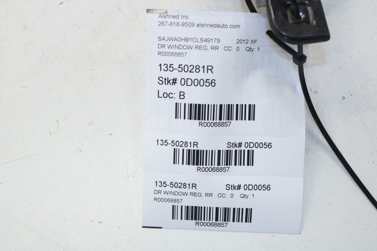 2012-2015 Jaguar XF Portfolio Rear Right Door Window Regulator w/ Motor C2Z26991 - Alshned Auto Parts