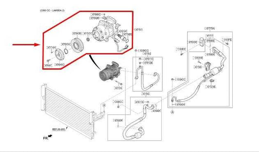 2018-2023 Kia Stinger GT1 3.3L AC Air Conditioner Compressor 97701J5160 OEM - Alshned Auto Parts