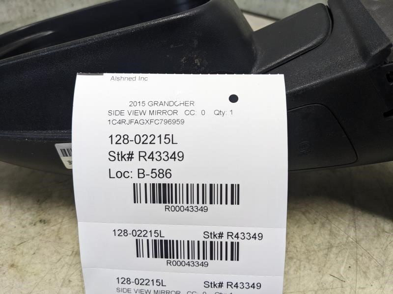 2011-2016 Jeep Grand Cherokee Left Driver Side Rearview Mirror 5SG19AXRAB OEM - Alshned Auto Parts
