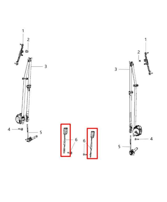 14-18 Jeep Cherokee Limited 3.2L Front Right and Left Side Seat Belt Buckle Set - Alshned Auto Parts