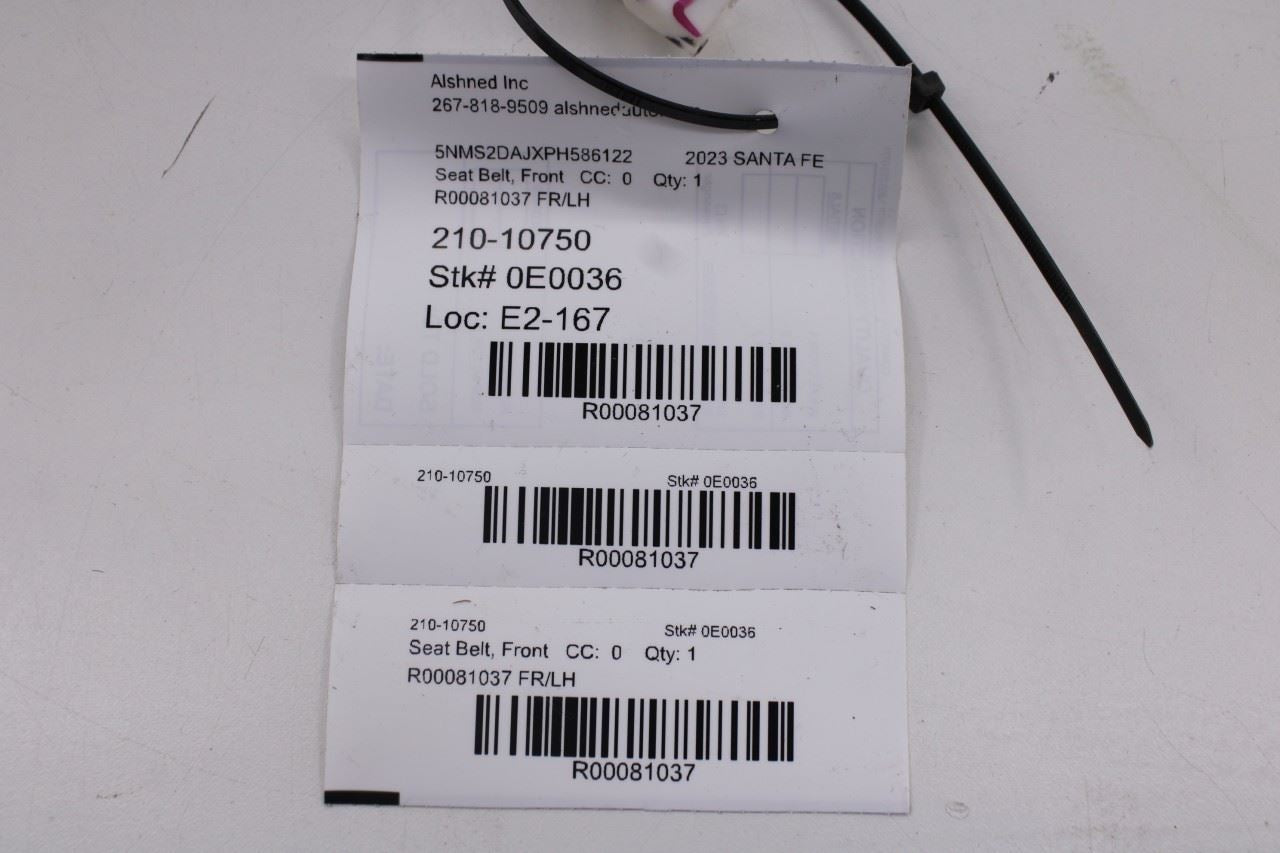 2019-2023 Hyundai Santa Fe SEL 2.5L AWD Front Driver Left Side Seat Belt Buckle - Alshned Auto Parts