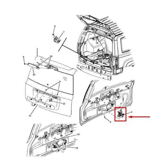 07-17 Jeep Patriot Sport SE RR Trunk Lid Liftgate Lock Latch Actuator 4589131AG - Alshned Auto Parts