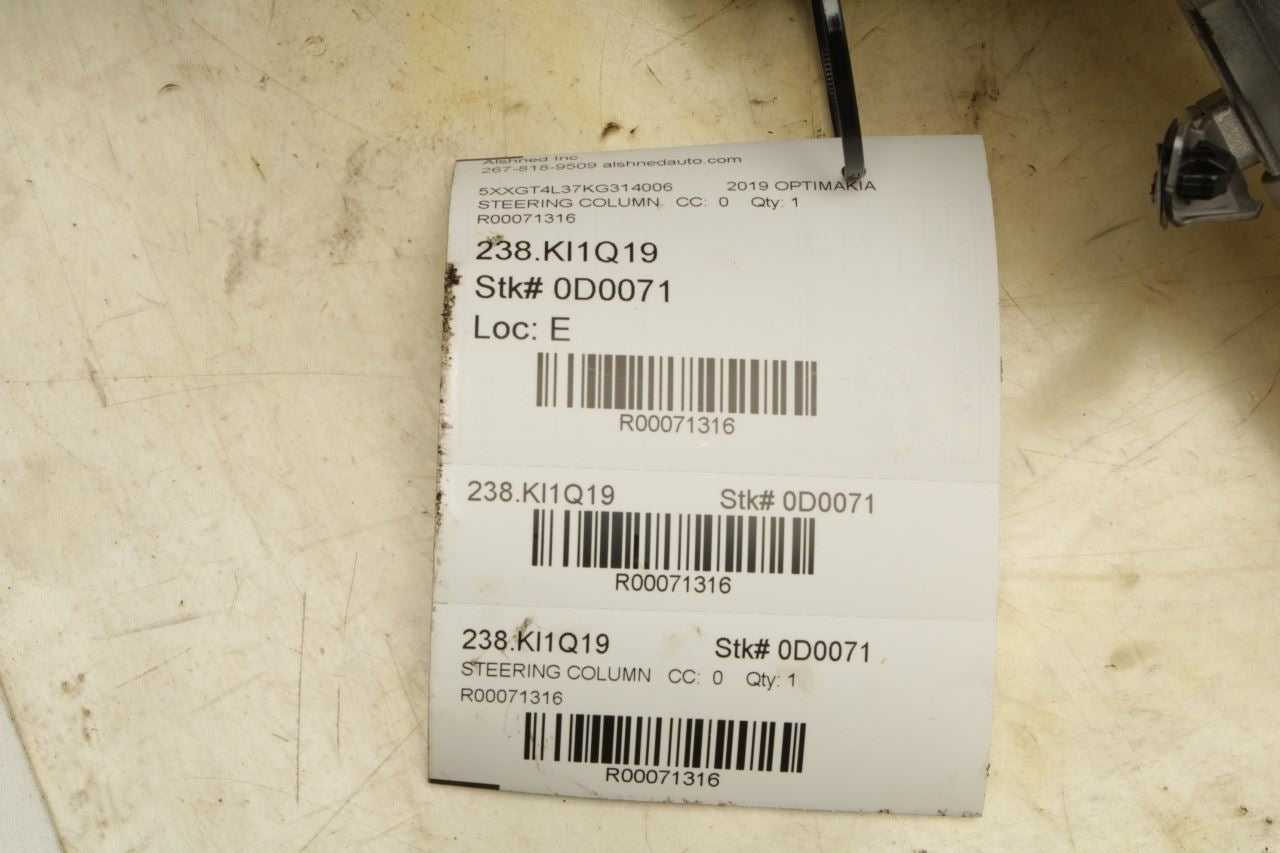 2019-2020 Kia Optima LX 2.4L FWD Steering Column Assembly 56300D5501 OEM - Alshned Auto Parts
