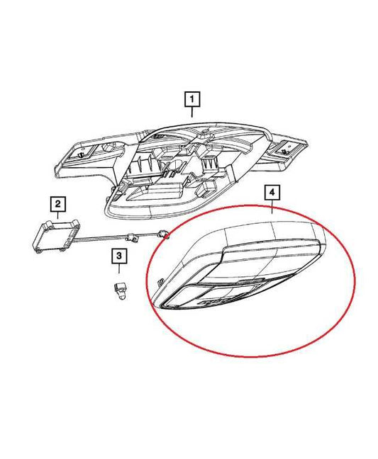 15-23 Dodge Charger GT AWD FR Roof Overhead Console and Storage Tray 7HC25DX9AD - Alshned Auto Parts