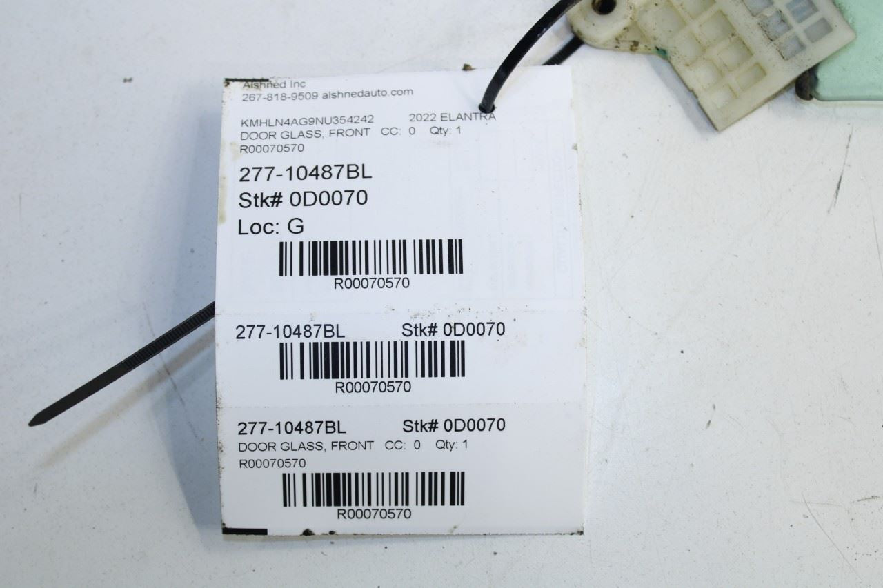 2021-2025 Hyundai Elantra SEL Front Left Side Door Window Glass 82410-AA020 OEM - Alshned Auto Parts