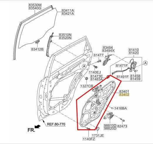 2011-2015 Kia Sorento Rear Right Door Window Regulator w/ Carrier 83402-2P000 - Alshned Auto Parts