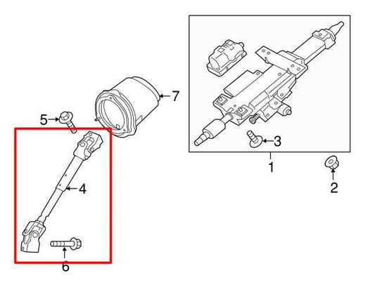 17-20 Jaguar XE R-Dynamic S AWD Steering Column Intermediate Shaft GX63-3C662-AB - Alshned Auto Parts