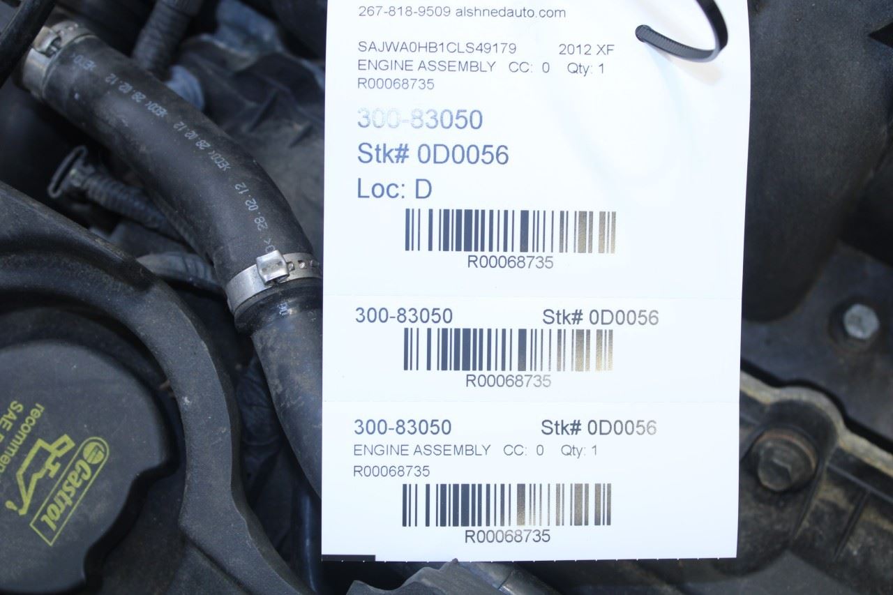 2010-2012 Jaguar XF 5.0L RWD Engine Motor w/o Supercharger VIN B 8th digit 138K - Alshned Auto Parts