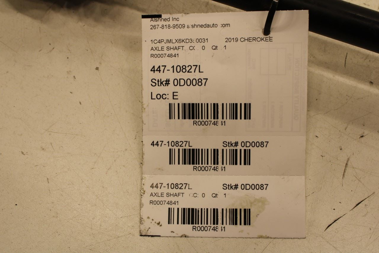 19-23 Jeep Cherokee Latitude 4x4 Rear Left Driver Side CV Axle Drive Half Shaft - Alshned Auto Parts