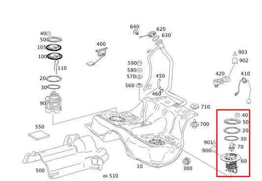 2012-16 Mercedes-Benz E350 4Matic 3.5L Left In-Tank Fuel Pump Sender Filter Unit - Alshned Auto Parts