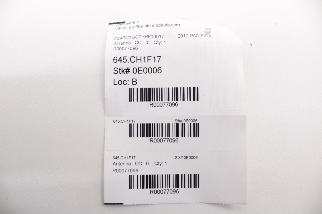 2017 Chrysler Pacifica Limited Roof Exterior Shark Fin Radio Antenna 1YG06GW7AF - Alshned Auto Parts