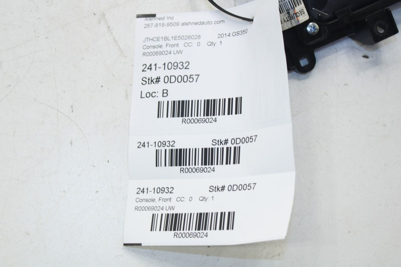 13-16 Lexus GS350 Front Center Console Gear Shifter Indicator w/ Trim and Switch - Alshned Auto Parts