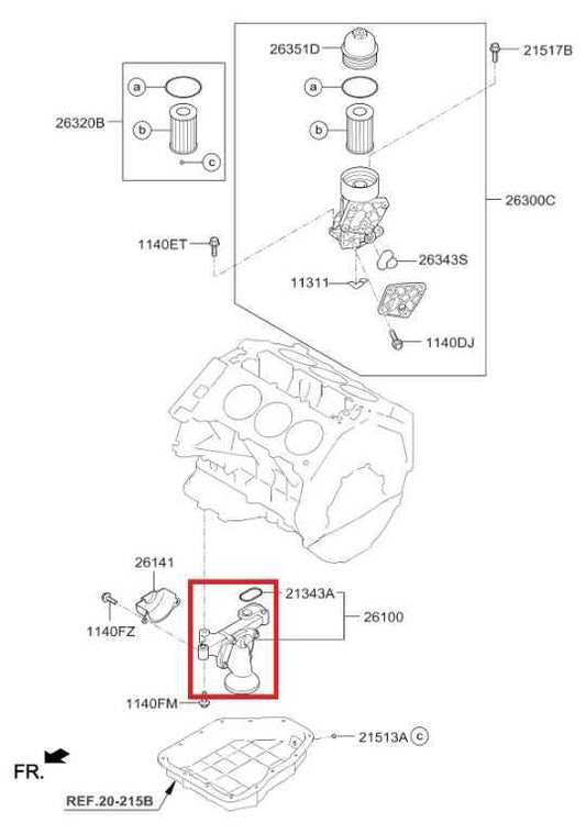 2009-2018 Kia Sorento EX 3.3L AWD Engine Oil Pump Assembly 21310-3CBA0 OEM - Alshned Auto Parts