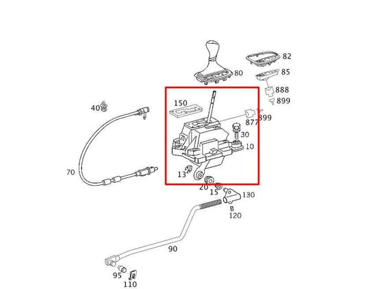 2006-09 Mercedes-Benz CLK 350 3.5L RWD Automatic Transmission Gear Shifter Lever - Alshned Auto Parts