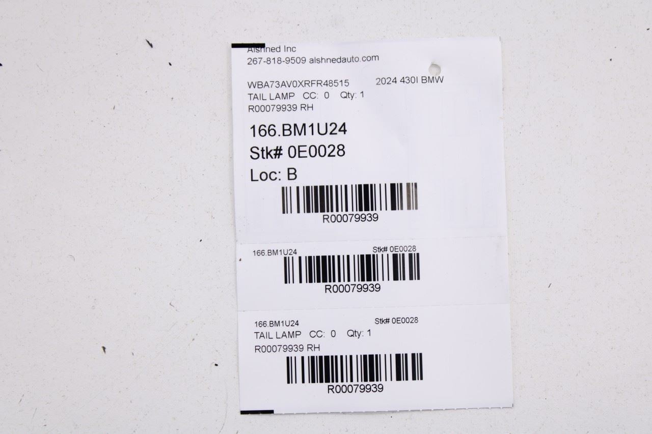 2023-2025 BMW 430i Gran Coupe xDrive Rear Right Passenger Side Tail Light Lamp9