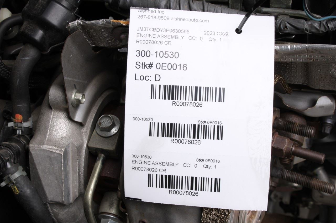 18-23 Mazda CX9 Grand Touring 2.5L turbo Engine Motor VIN Y 8th dgt 55K *ReaD* - Alshned Auto Parts